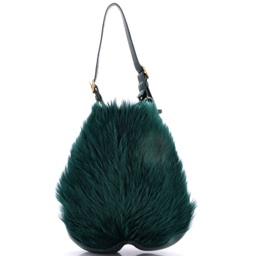 Burberry Chess Hobo Leather And Fur