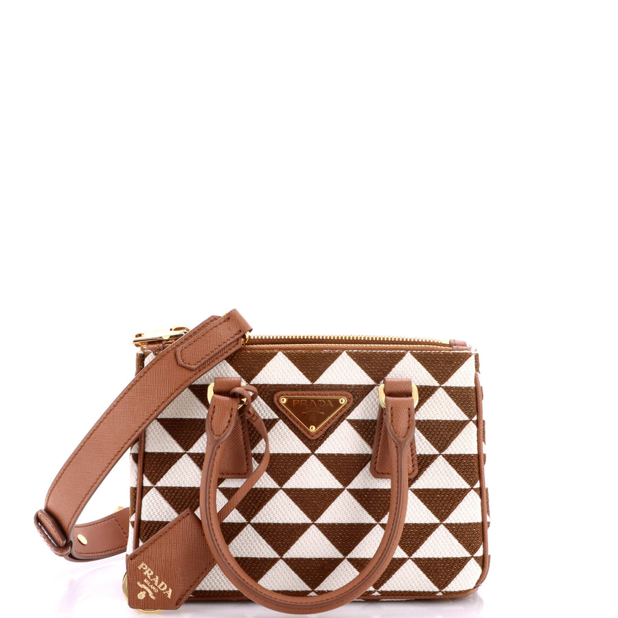 Prada Galleria Double Zip Tote Printed