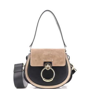 Chloe Tess Bag Suede With Leather Small