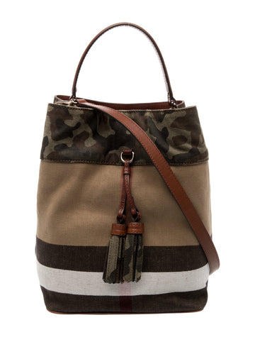 Burberry Exploded Check Bucket Bag