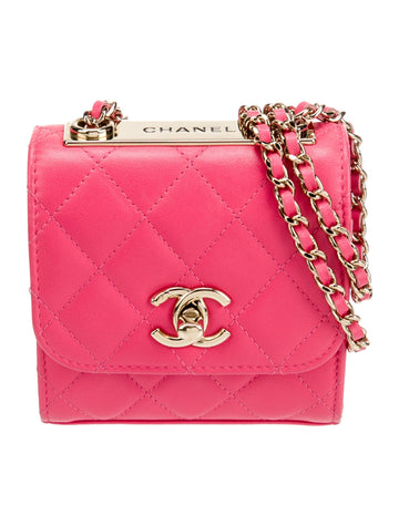 Chanel Micro Trendy Cc Clutch W/ Chain