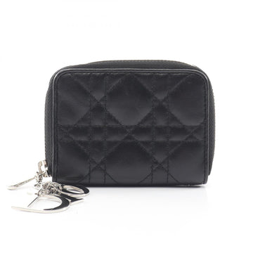 Dior Lady Coin Wallet Leather Black