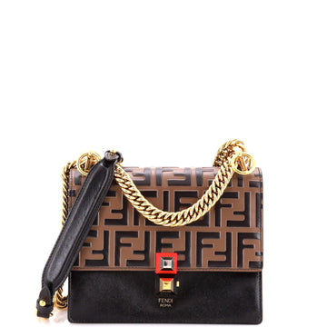 Fendi Kan I Bag Zucca Embossed Leather