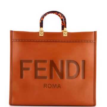Fendi Sunshine Shopper Tote Leather