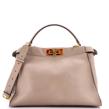 Fendi Peekaboo Bag Leather With Tortoise