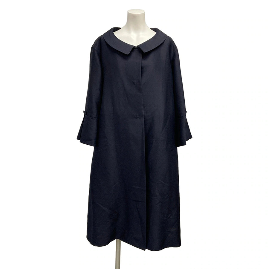 Foxey Dark Navy Wool Silk Women's Coat