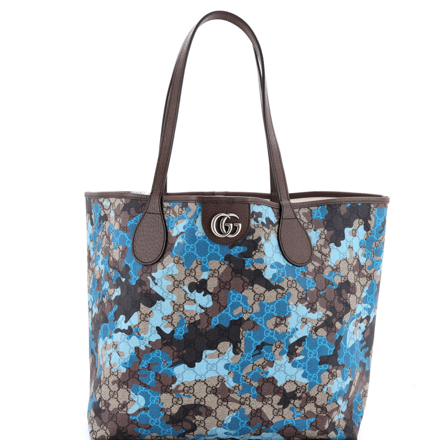 Gucci Gg Open Tote Camouflage Coated
