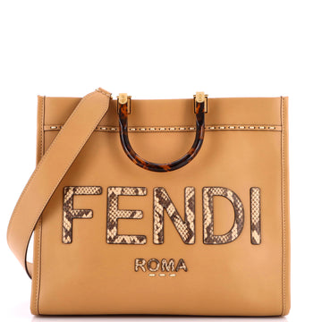 Fendi Sunshine Shopper Tote Leather With