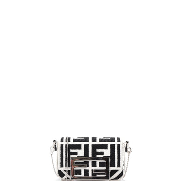Fendi Chain Baguette Charm Bag Zucca