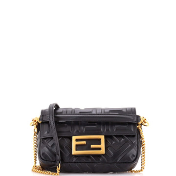 Fendi Baguette Nm Bag Zucca Embossed