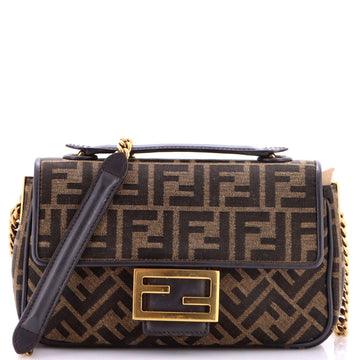 Fendi Midi Baguette Chain Bag Zucca