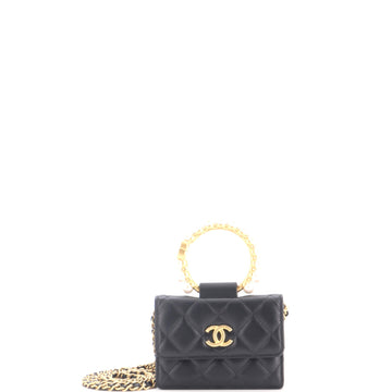 Chanel Pearl Crown Clutch With Chain
