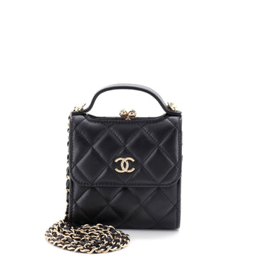 Chanel Cc Kisslock Frame Top Handle
