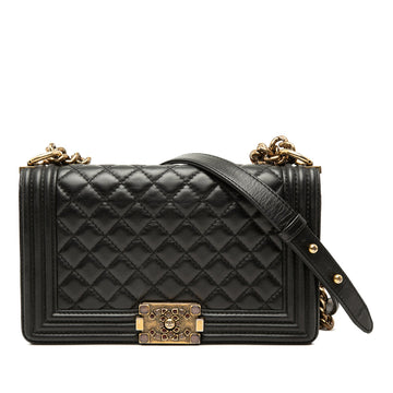 Chanel Boy Flap Bag Quilted Lambskin Old
