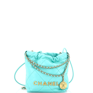 Chanel 22 Chain Hobo Quilted Calfskin