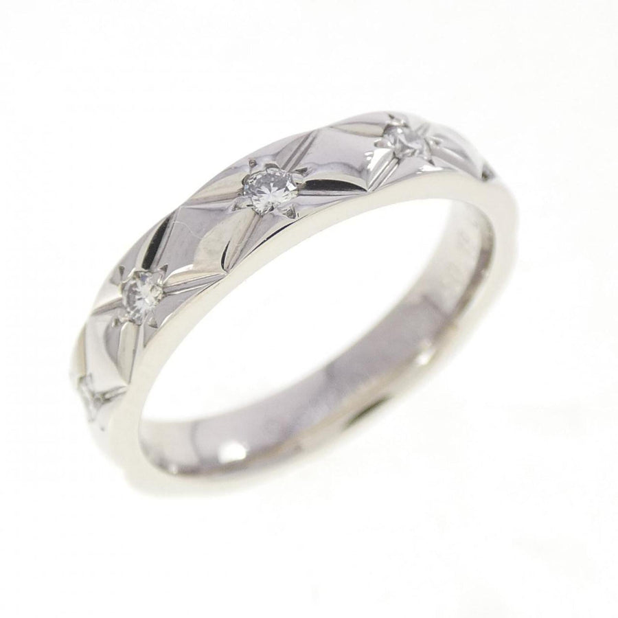 Chanel Matelassé Ring Platinum With