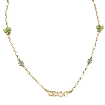 Chanel Cc Logo Pendant Necklace Gold-