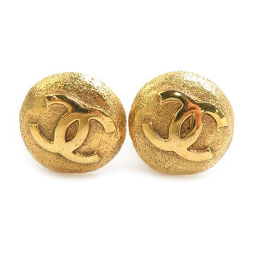 Chanel Cc Logo Clip-On Earrings Gold-