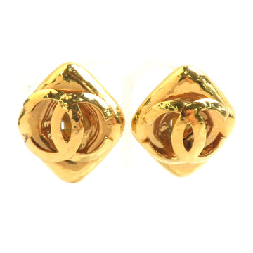 Chanel Cc Logo Clip-On Earrings Gold-