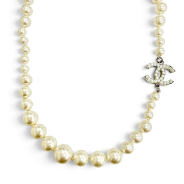 Chanel Cc Logo Pendant Necklace Sterling
