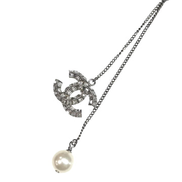 Chanel Cc Logo Pendant Necklace Metal