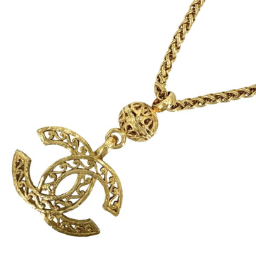 Chanel Cc Logo Pendant Necklace Metal