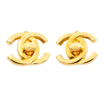 Chanel Cc Logo Turnlock Clip-On Earrings