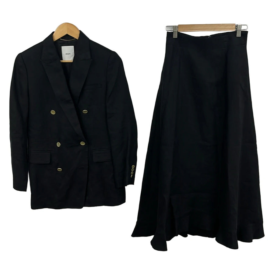 Ebure Black Women's Skirt Suit