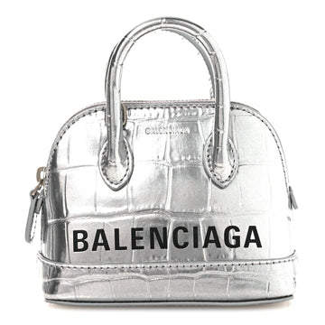 Balenciaga Metallic Calfskin Logo