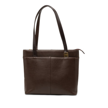 Burberry Leather Tote Pre-Loved Dark