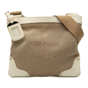 Prada Canvas Canapa Logo Crossbody Pre-