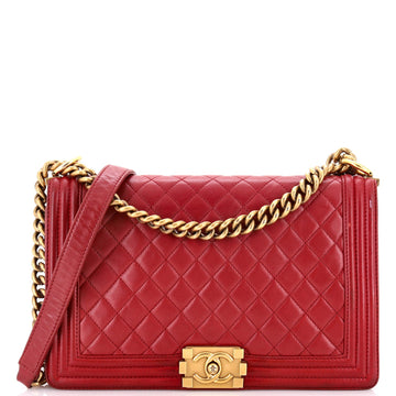 Chanel Boy Flap Bag Quilted Lambskin New