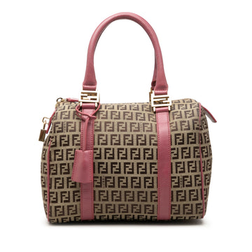 Fendi Zucchino Canvas Boston Bag Pre-