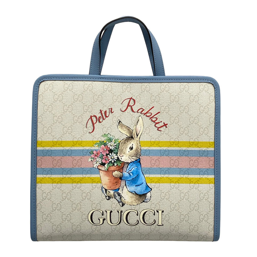 Gucci Children's Gg Print Tote Bag Cream