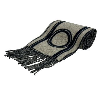 Hermes Dark Navy Gray Beige Cashmere