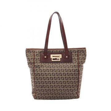 Fendi Zucchino Tote Shoulder Bag Canvas