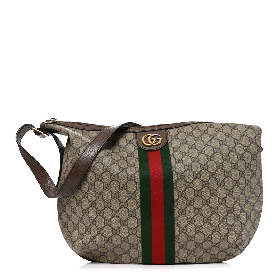 Gucci Gg Supreme Web Ophidia Half Moon