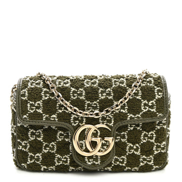 Gucci Tweed Gg Mini Marmont Shoulder Bag