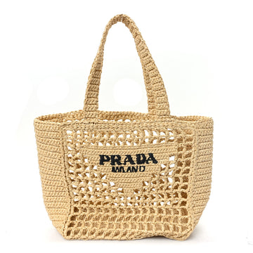 Prada Yarn Raffia Effect Crochet Logo
