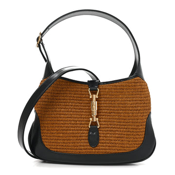 Gucci Straw Lux Boarded Dyana Calfskin