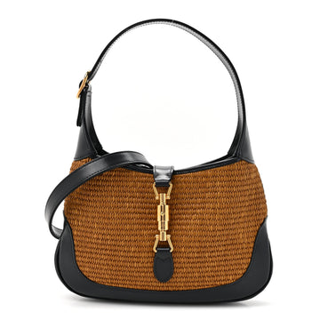 Gucci Straw Lux Boarded Dyana Calfskin