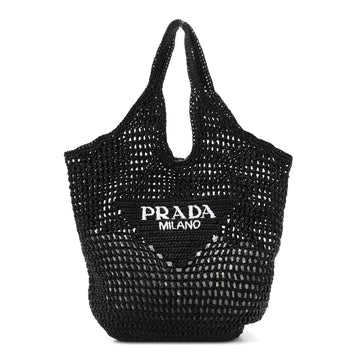 Prada Yarn Raffia Effect Crochet Logo
