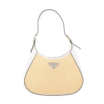 Prada Paglia Spazzolato Shoulder Bag