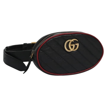 Gucci Gg Marmont Waist Bag Leather Black