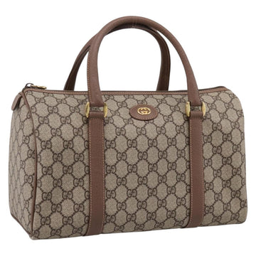 Gucci Gg Supreme Hand Bag Pvc Beige Gold