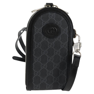 Gucci Gg Supreme Shoulder Bag Pvc Black
