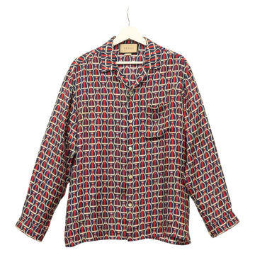 Gucci Long Sleeved Shirt Silk 46 Red