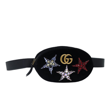 Gucci Waist Bag Velor Black Gold
