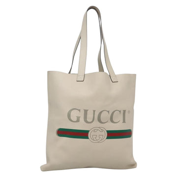 Gucci Web Sherry Line Tote Bag Leather