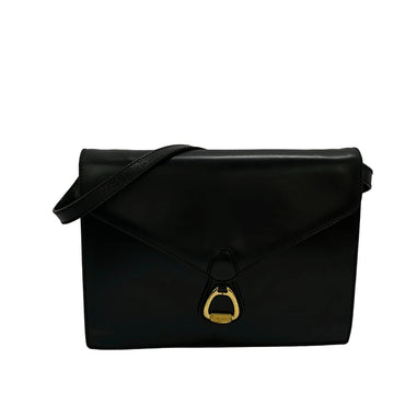 Celine Black Leather Shoulder Bag